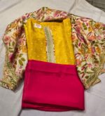 Premium Tissue Silk Suit Set with Organza Printed Dupatta & Tapeta Bottom | Designer Festive Wear Suit for Women - Image 5
