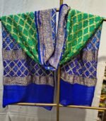 Premium Kaddi Georgette Bandhej Dupatta | Traditional Tie-Dye Dupatta with Rich Golden Zari Border for Festive & Ethnic Wear - Image 3