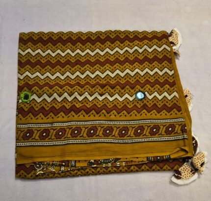 Cotton Printed Mirror Work Dupatta