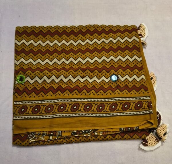 Cotton Printed Mirror Work Dupatta