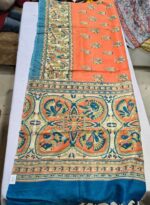 Handloom Cotton Madhubani Printed Dupatta | Traditional Indian Art Dupatta with Tassels for Ethnic & Daily Wear - Image 3