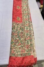Handloom Cotton Madhubani Printed Dupatta | Traditional Indian Art Dupatta with Tassels for Ethnic & Daily Wear - Image 3