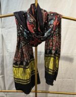 Premium Modal Silk Zari Work Aanchal Dupatta | Designer Printed Dupatta with Golden Border for Ethnic & Festive Wear - Image 2