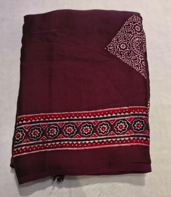 Modal Silk Zari Work Aanchal Dupatta