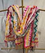 Premium Cotton Chundari Phulkari Work Dupatta | Floral Printed Ethnic Dupatta for Suit, Kurti & Festive Wear - Image 3