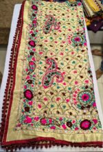 Premium Cotton Chundari Phulkari Work Dupatta | Floral Printed Ethnic Dupatta for Suit, Kurti & Festive Wear - Image 3