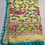 Cotton Chundari Phulkari Work Dupatta