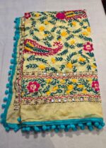 Cotton Chundari Phulkari Work Dupatta