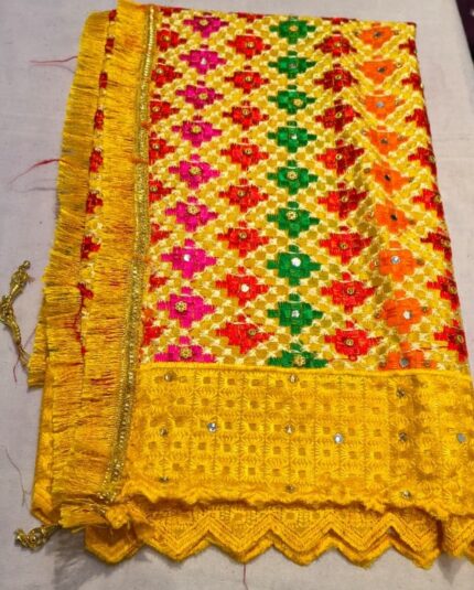 Modal Cotton Phulkari Work Dupatta