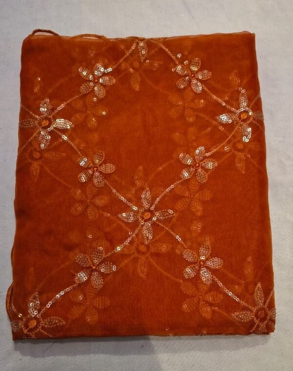 Premium Organza Gota Patti Dupatta | Elegant Yellow Embroidered Dupatta for Suit, Kurti & Festive Wear