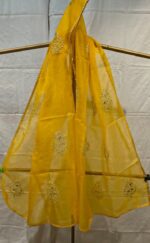Premium Organza Gota Patti Dupatta | Elegant Yellow Embroidered Dupatta for Suit, Kurti & Festive Wear - Image 2