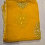 Premium Organza Gota Patti Dupatta | Elegant Yellow Embroidered Dupatta for Suit, Kurti & Festive Wear