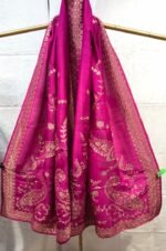 Premium Dola Silk Zari Work Dupatta | Elegant Lavender Purple Ethnic Dupatta for Suit, Kurti & Festive Wear - Image 2