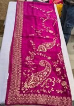 Premium Dola Silk Zari Work Dupatta | Elegant Lavender Purple Ethnic Dupatta for Suit, Kurti & Festive Wear - Image 4