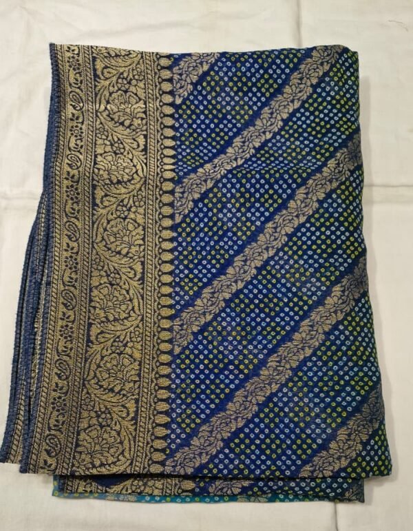 Khadi Georgette Multicolor Printed Dupatta | Elegant Ethnic Dupatta with Traditional Border for Suits & Festive Wear