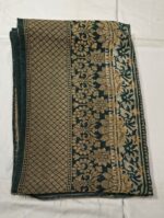 Premium Dola Silk Printed Dupatta | Elegant Green & Gold Ethnic Dupatta with Traditional Floral Design - Image 3