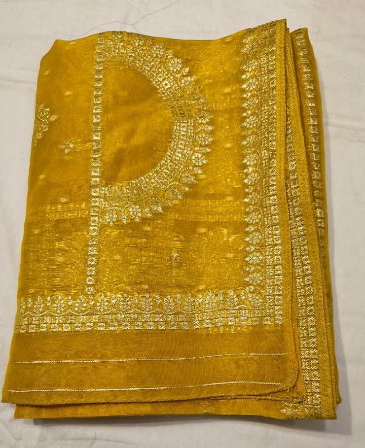 WhatsApp Image 2026-01-06 at 9.41.03 PM Premium Organza Silk Dupatta | Elegant Golden Embellished Dupatta for Suit, Kurti & Festive Wear - Image 1