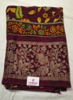 Premium Dola Silk Pichwai Printed Dupatta | Traditional Floral Design Dupatta for Suit, Kurti & Ethnic Wear - Image 3