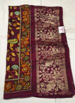 Premium Dola Silk Pichwai Printed Dupatta | Traditional Floral Design Dupatta for Suit, Kurti & Ethnic Wear