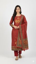Chanderi Work Unstitched Suit