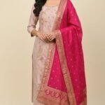 Chanderi Gota Patti Suit Set