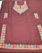 Premium 2 Piece Kashmiri Embroidery Woolen Suit with Heavy Kashmiri Thread Work Warm Winter Ethnic Wear - Image 3