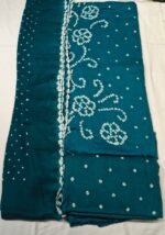 Premium Bandhani Cotton Unstitched Suit Set with Traditional Bandhej Printed Cotton Top, Matching Bandhani Cotton Dupatta and Solid Cotton Bottom Ethnic Wear - Image 3