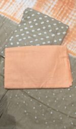 Premium Bandhani Cotton Unstitched Suit Set with Traditional Bandhej Printed Cotton Top, Matching Bandhani Cotton Dupatta and Solid Cotton Bottom Ethnic Wear - Image 3