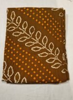 Premium Bandhani Cotton Unstitched Suit Set with Traditional Bandhej Printed Cotton Top, Matching Bandhani Cotton Dupatta and Solid Cotton Bottom Ethnic Wear - Image 4