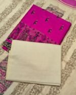 Premium Chanderi Cotton Unstitched Suit Set with Traditional Printed Chanderi Top, Elegant Kota Dupatta and Plain Cotton Bottom - Image 2
