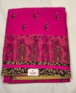 Premium Chanderi Cotton Unstitched Suit Set with Traditional Printed Chanderi Top, Elegant Kota Dupatta and Plain Cotton Bottom - Image 4