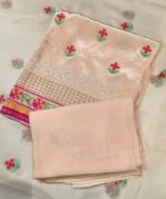 Premium Crepe Unstitched Suit Set with Embroidered Crepe Top, Floral Motif Chiffon Dupatta and Solid Tapeta Bottom Elegant Ethnic Wear - Image 2