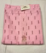 Premium Cotton Unstitched Suit Set with Embroidered Cotton Top, Printed Cotton Dupatta and Plain Cotton Bottom Elegant Daily Wear Ethnic Suit - Image 4