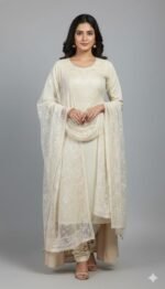 Premium 2 Piece Kashmiri Embroidery Woolen Suit with Heavy Kashmiri Thread Work Warm Winter Ethnic Wear