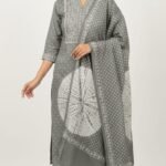 Bandhani Cotton Unstitched Suit
