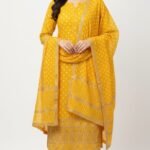 Bandhani Cotton Unstitched Suit