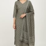 Bandhani Cotton Unstitched Suit