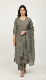 Bandhani Cotton Unstitched Suit