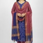 Bandhani Cotton Unstitched Suit