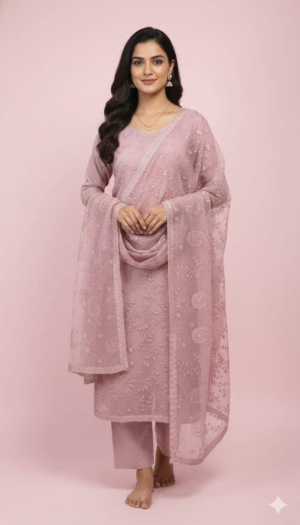 Organza Unstitched Suit