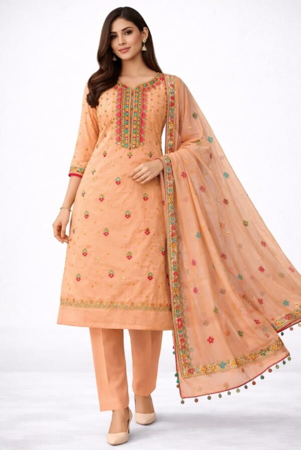 Crepe Chiffon Unstitched Suit