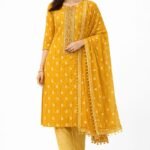 Bandhani Cotton Unstitched Suit