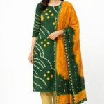 Bandhani Cotton Unstitched Suit