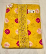 Premium Bandhani Cotton Unstitched Suit Set with Embroidered Bandhani Cotton Top, Chiffon Dupatta and Plain Cotton Bottom – Elegant Ethnic Wear - Image 5