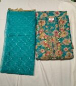 Premium Organza Unstitched Suit Set with Heavy Embroidered Organza Top, Matching Organza Dupatta and Tapeta Bottom Elegant Festive Ethnic Wear - Image 4