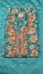 Premium Organza Unstitched Suit Set with Heavy Embroidered Organza Top, Matching Organza Dupatta and Tapeta Bottom Elegant Festive Ethnic Wear - Image 2