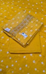 Premium Bandhani Cotton Unstitched Suit Set with Bandhani Cotton Dupatta and Bandhani Cotton Bottom | Elegant Ethnic Wear for Daily & Festive Use - Image 2