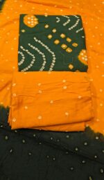 Premium Bandhani Cotton Unstitched Suit Set with Bandhani Cotton Dupatta and Bandhani Cotton Bottom | Elegant Ethnic Wear for Daily & Festive Use - Image 2