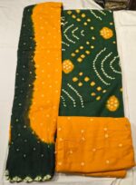 Premium Bandhani Cotton Unstitched Suit Set with Bandhani Cotton Dupatta and Bandhani Cotton Bottom | Elegant Ethnic Wear for Daily & Festive Use - Image 3