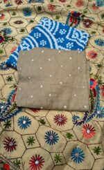 Premium Bandhani Cotton Unstitched Suit Set with Phulkari Work Dupatta and Bandhani Cotton Bottom Elegant Ethnic Wear for Festive and Casual Use - Image 2